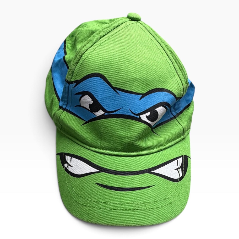 Nickelodeon TMNT Leonardo Green Kids Snapback Hat Blue Mask 350-E24-007968 OS